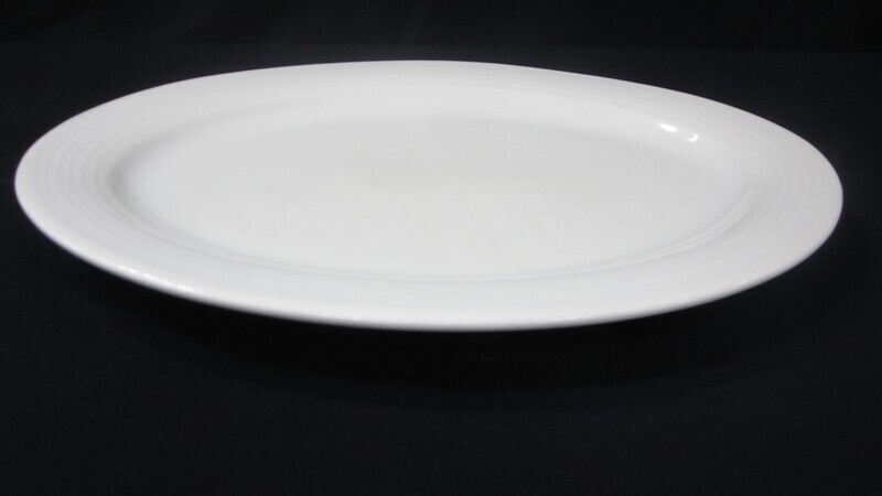 Anrichteplatte oval weiß 29 cm x 21 cm