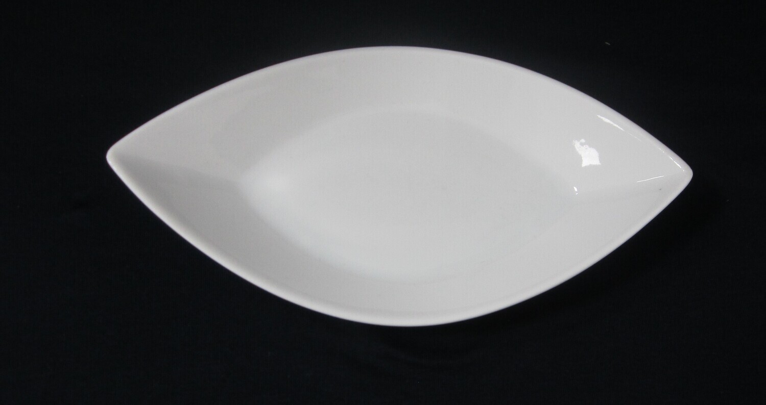Anrichteplatte oval weiß 24 cm x 13 cm