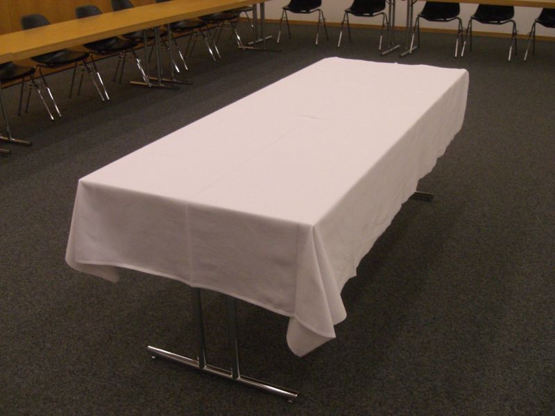 Tischdecke 130 x 180 cm weiss