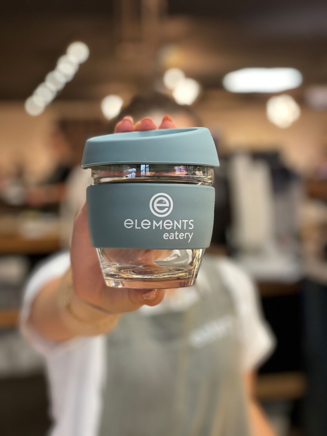Elements Eatery Glass Reusable Coffee Cup - Joco