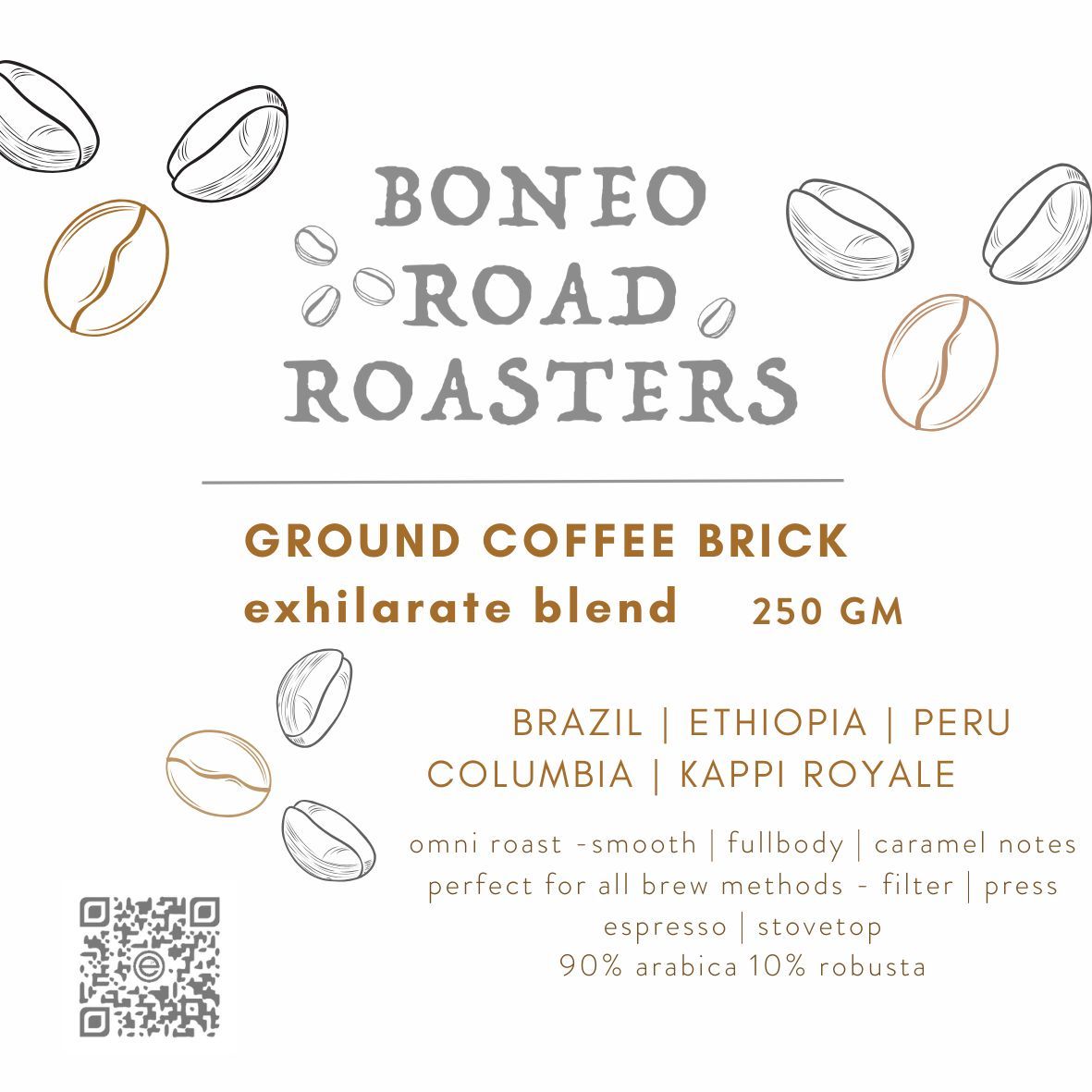 Ground Coffee Brick - Boneo Road Roasters (250gm)