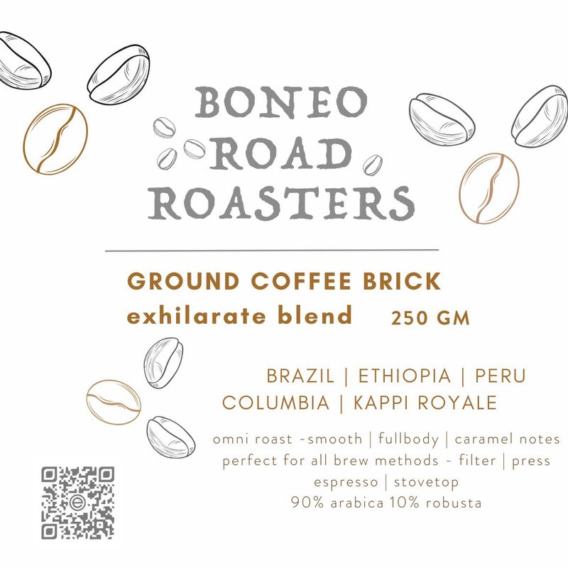 Ground Coffee Brick - Boneo Road Roasters (250gm)