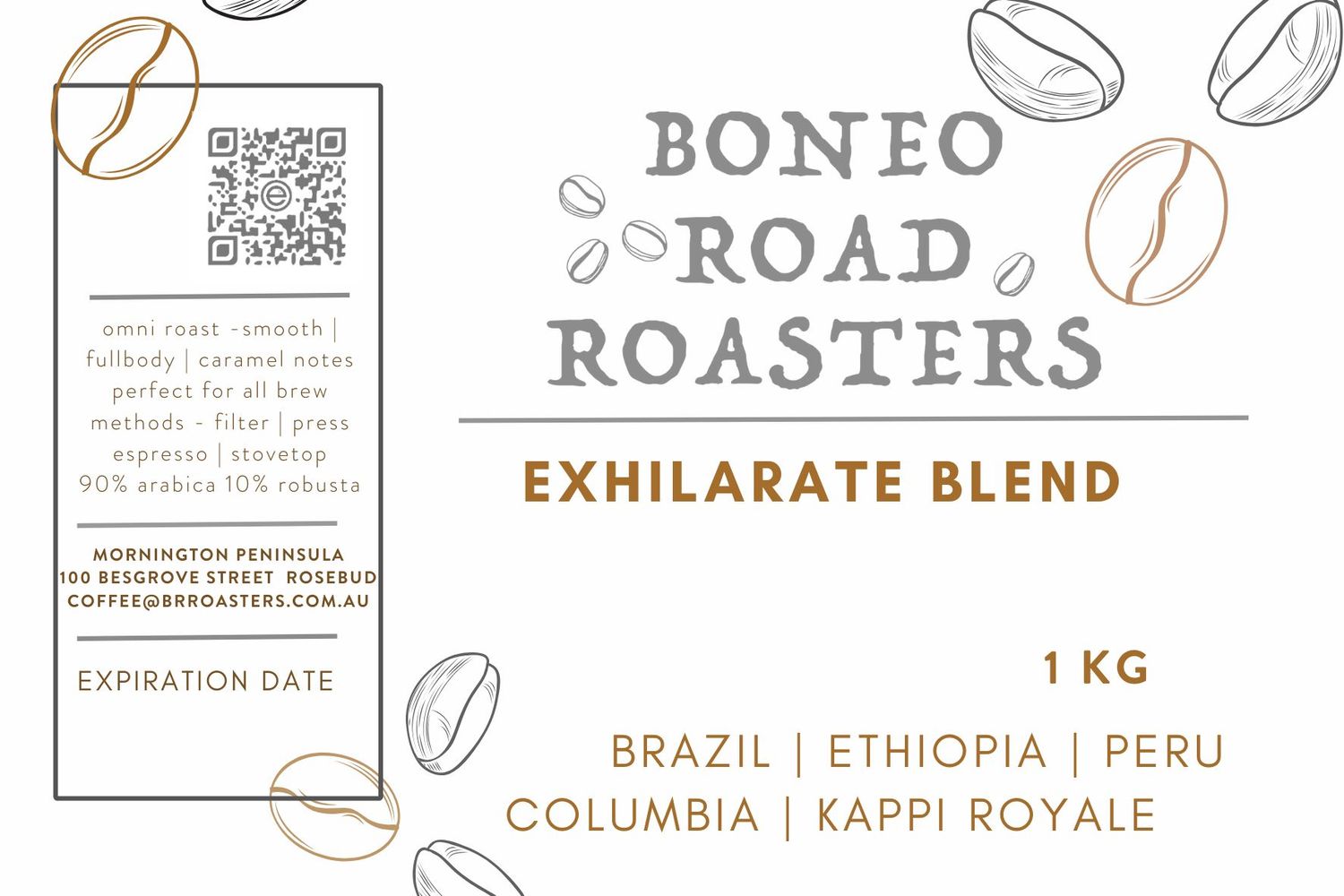 Coffee Beans - Boneo Road Roasters (1kg) Coffee Beans - Boneo Road Roasters (1kg)