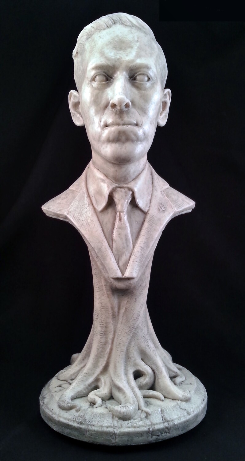 H. P. Lovecraft faux Marble Bust