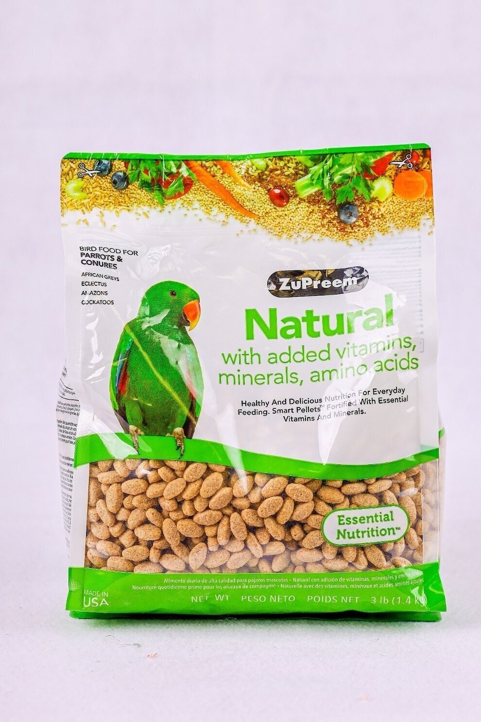 Zupreem african 2024 grey food