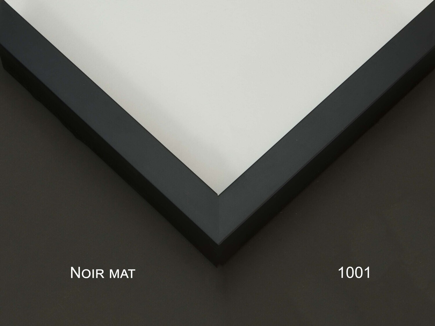50x70 papier Photo Rag Métallic, Type de Support: Aluminium 1,2 mm, Type de cadre: Cadre standard 1001 Noir mat