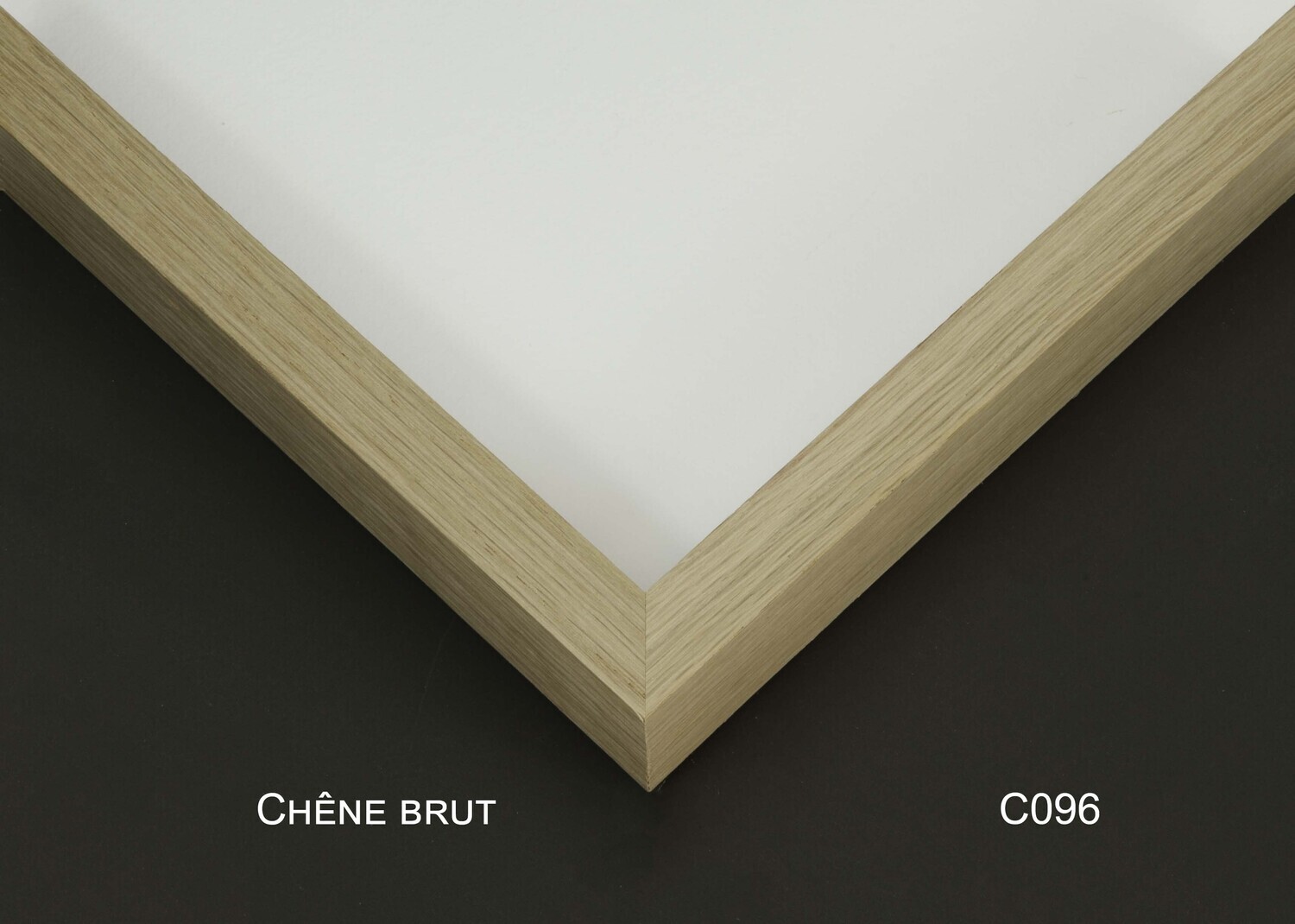 50x100 papier Fine Art Pearl, Type de Support: Aluminium 1,2 mm, Type de cadre: Caisse Américaine C096 Chêne brut