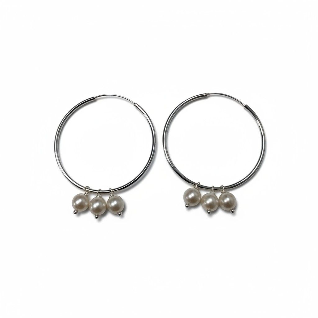 Boucles d'oreilles Créoles Jade