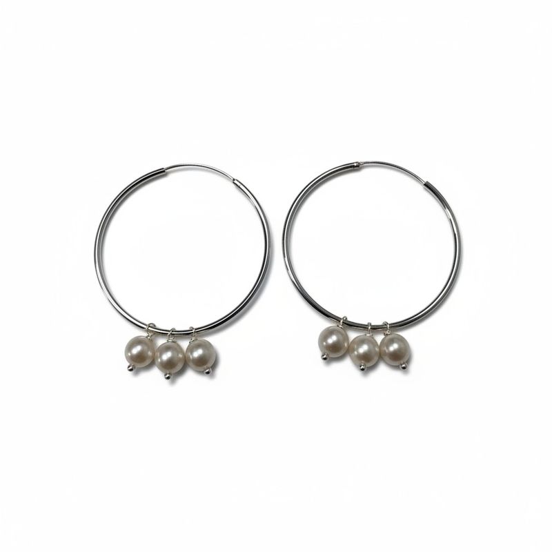 Boucles d'oreilles Créoles Jade