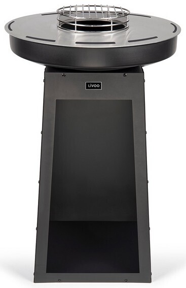 BRASERO PLANCHA BARBECUE A CHARBON SUR PIED LIVOO