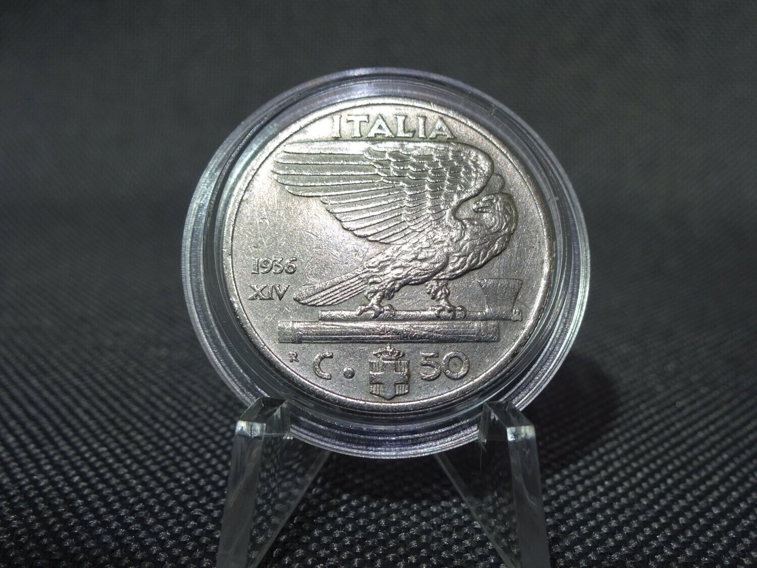 Münze Italien 1936 50 Centesimi XIV Vittorio III. Faschistenprägung SEHR SELTEN Münze Italien 1936 50 Centesimi XIV Vittorio III. Faschistenprägung SEHR SELTEN