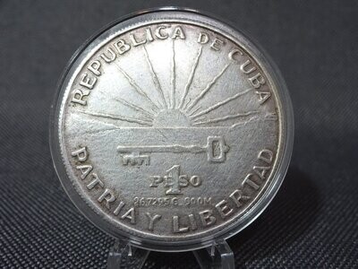 Silbermünze Kuba 1953 1 Peso Jose Marti