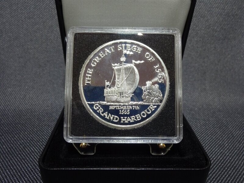 Silbermünze Malteser Orden 2000 500 Lira Grand Harbour 1565 Belagerung PP Proof > 1 Oz Unze
