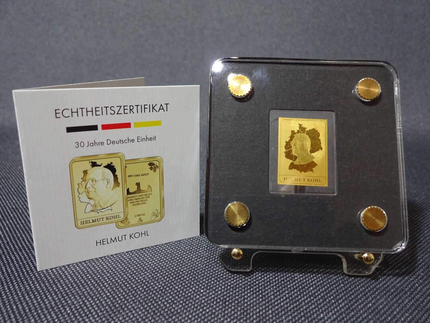 Goldbarren Deutschland 2020 Helmut Kohl 1/500 Oz Unze Goldbarren Deutschland 2020 Helmut Kohl 1/500 Oz Unze