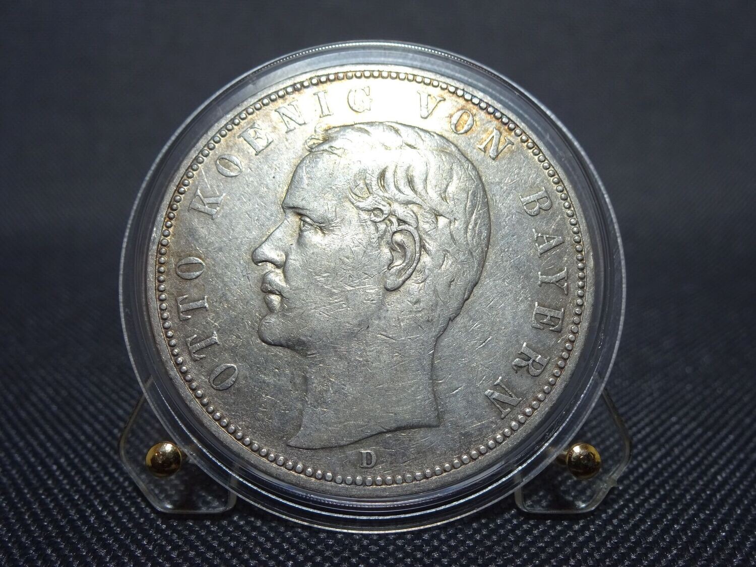 Silbermünze Deutsches Kaiserreich 1904 D 5 Mark Otto König Bayern