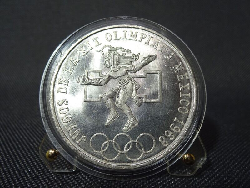 Silbermünze Mexiko 1968 25 Pesos Olympia Olympische Sommerspiele