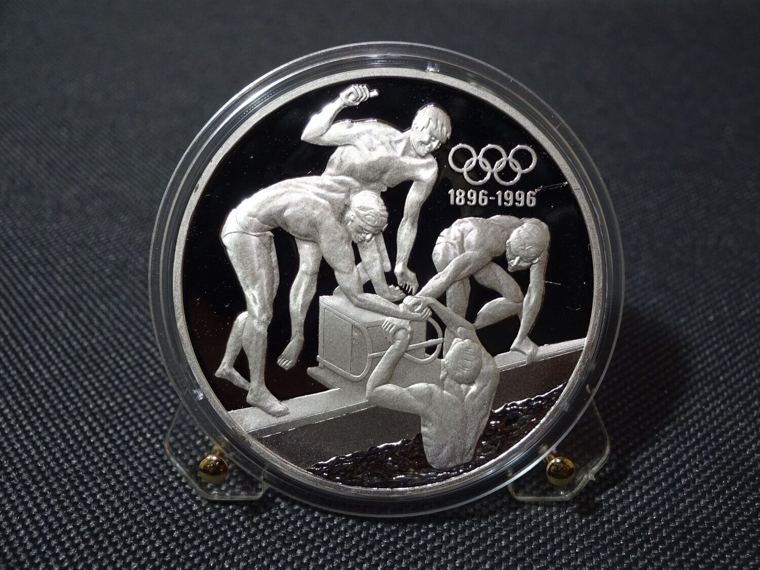 Silbermünze Australien 1993 20 Dollars 100 Jahre Olympische Spiele Schwimmer 1 Oz Unze PP Proof