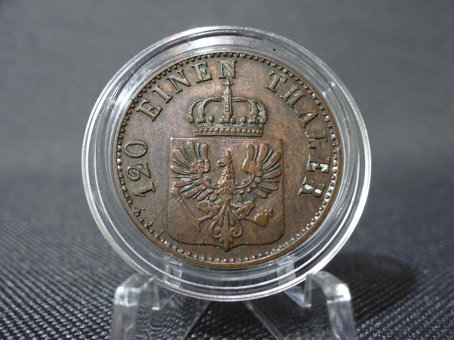 Münze Altdeutschland 1856 A 3 Pfennig 1/120 Taler Königreich Preussen