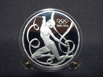Silbermünze Österreich 1995 200 Schilling Turnen Olympia 1996 PP Proof 1 Oz Unze (1.)