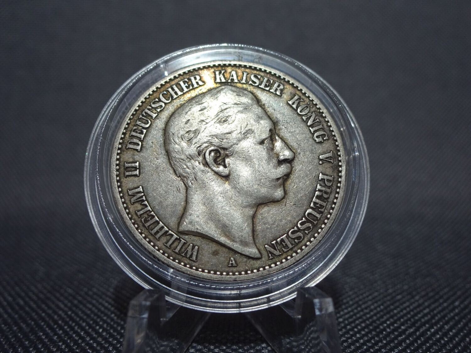 Silbermünze Deutsches Kaiserreich 1893 A 2 Mark König Wilhelm II. Preussen Patina