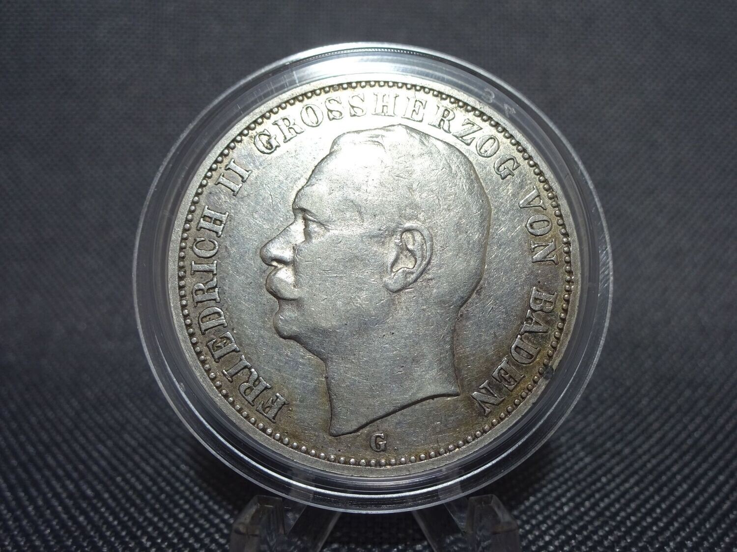 Silbermünze Deutsches Kaiserreich 3 Mark G 1911 Friedrich II. Großherzog Baden Patina Silbermünze Deutsches Kaiserreich 3 Mark G 1911 Friedrich II. Großherzog Baden Patina