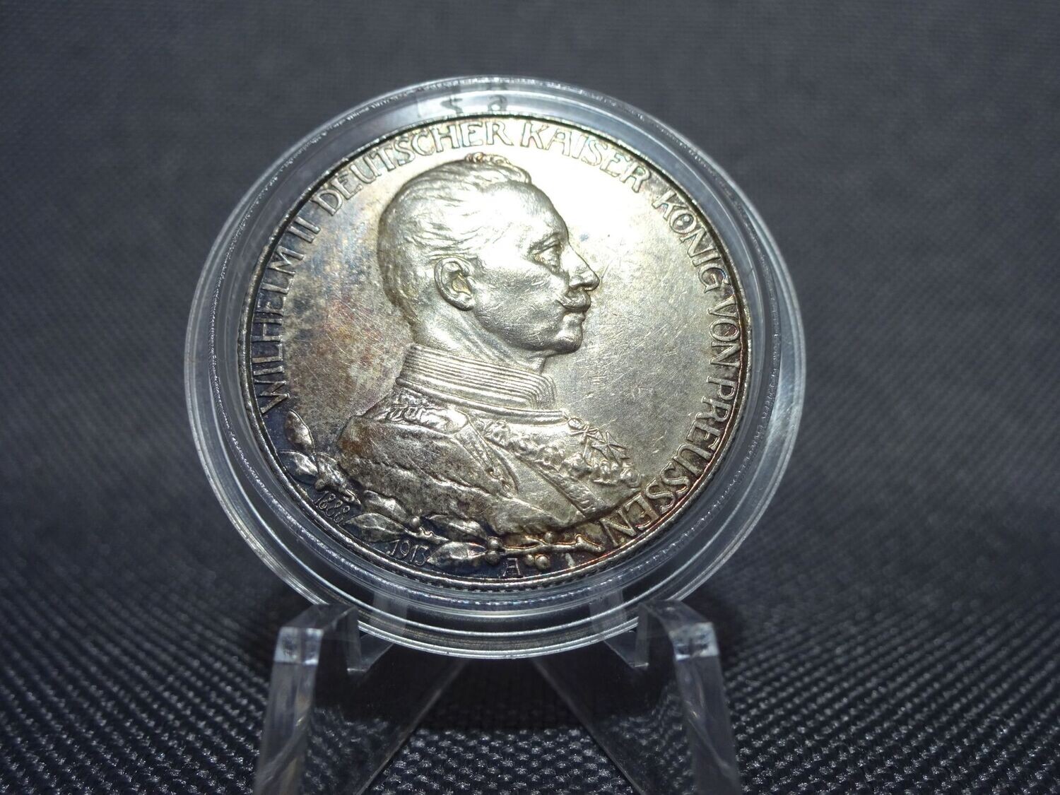 Silbermünze Deutsches Kaiserreich 1913 2 Mark Wilhelm II. Preussen Jubiläum Halb-Patina (2.)