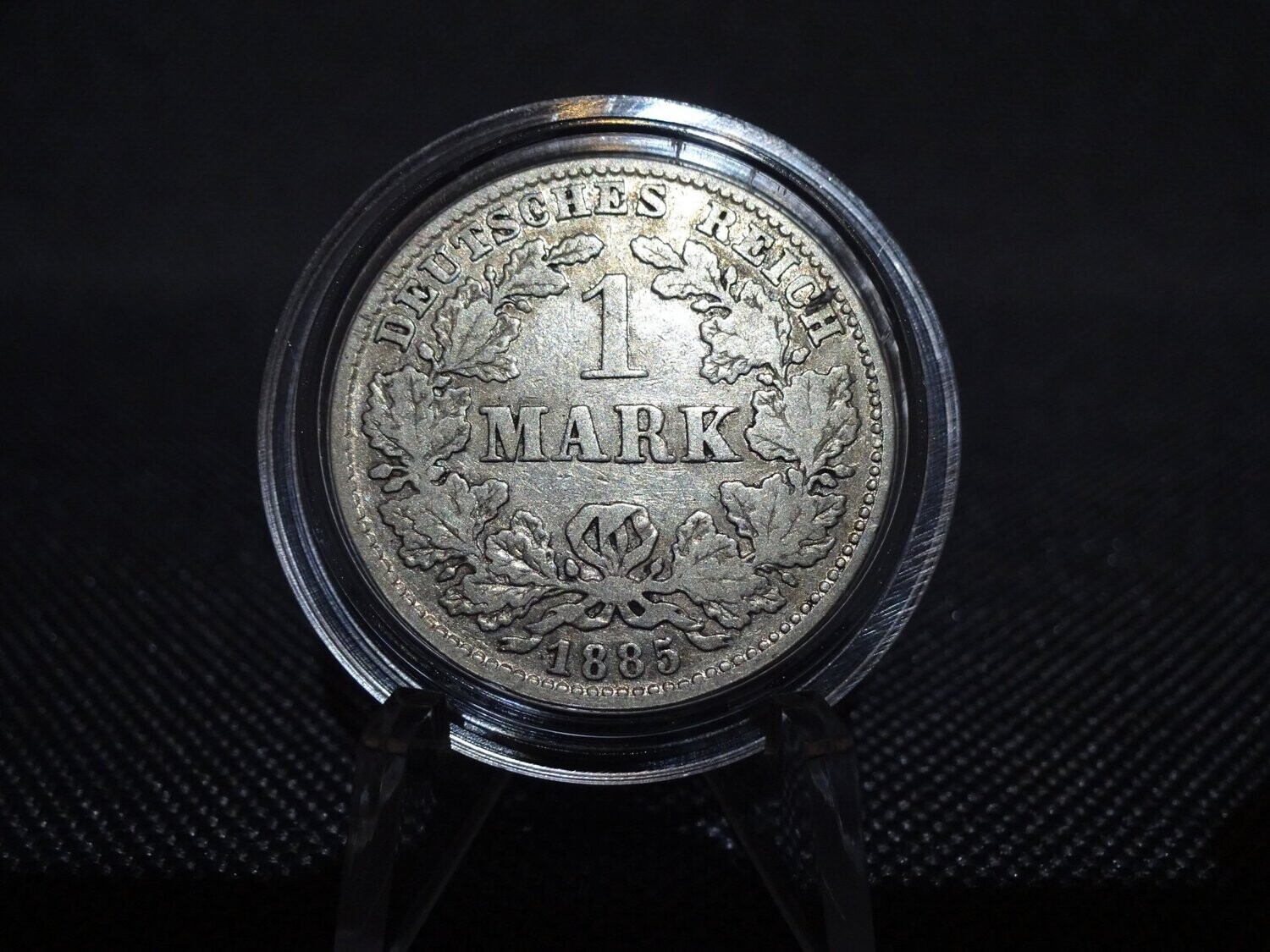 Silbermünze Deutsches Reich 1885 J 1 Mark Hamburg Silbermünze Deutsches Reich 1885 J 1 Mark Hamburg