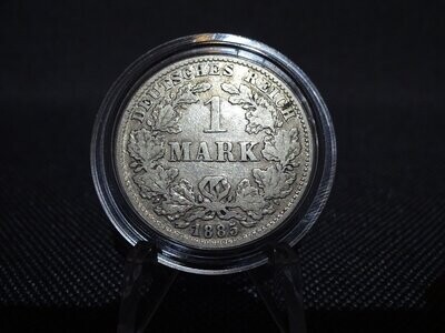 Silbermünze Deutsches Reich 1885 J 1 Mark Hamburg