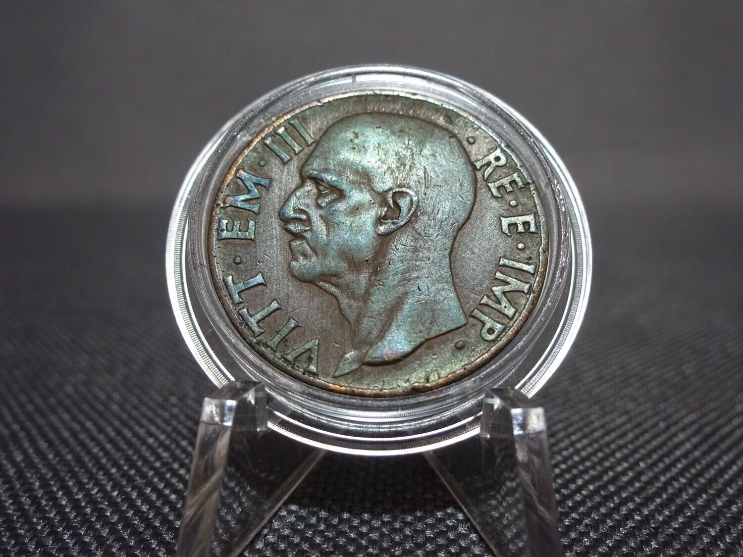 Münze Italien 1936 XIV. 10 Centesimi Vittorio III. Faschistenprägung Patina (1.) Münze Italien 1936 XIV. 10 Centesimi Vittorio III. Faschistenprägung Patina (1.)