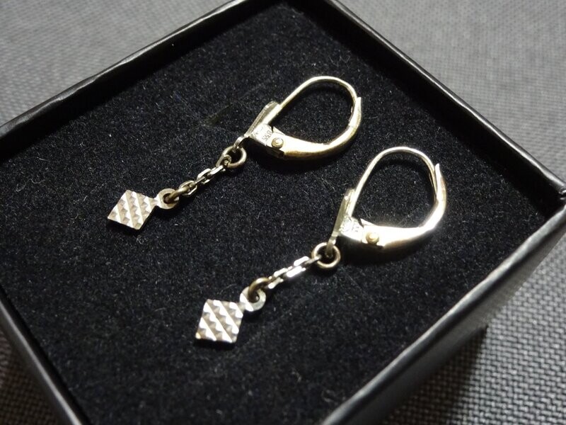 Ohrringe Set Rautenform Anhänger 835 Silber