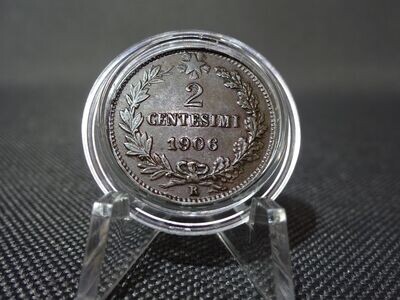 Münze Italien 1906 2 Centesimi Vittorio III. Erhaltung Münze Italien 1906 2 Centesimi Vittorio III. Erhaltung