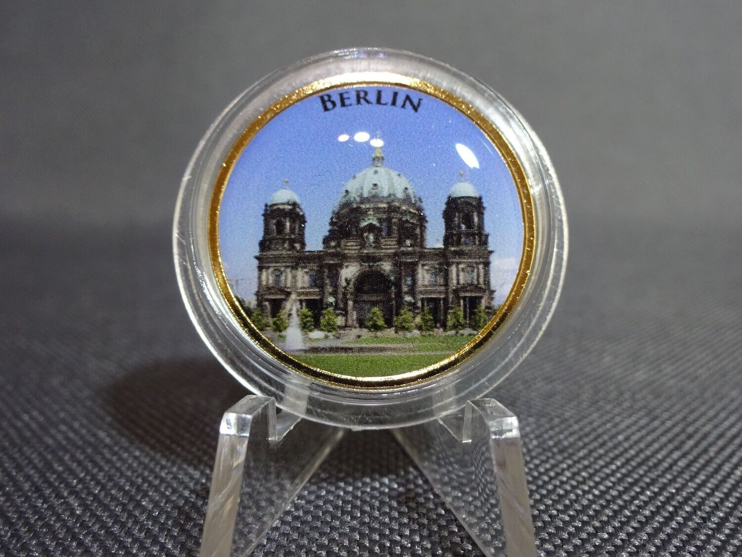 Münze Deutschland 2 Euro Berlin Farbe Emaille Vergoldet