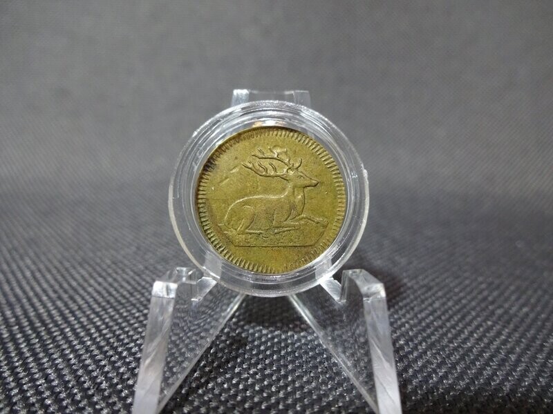 Spielmarke Hirsch 1800 - 1900 Altdeutschland Deutsches Kaiserreich Spielmünze Spielgeld