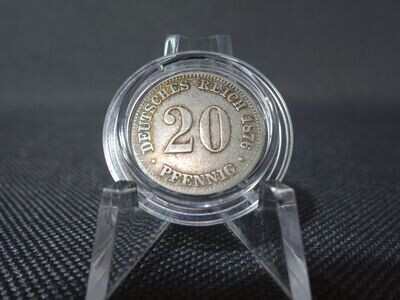 Silbermünze Deutsches Kaiserreich 1876 20 Pfennig E Dresden Silbermünze Deutsches Kaiserreich 1876 20 Pfennig E Dresden