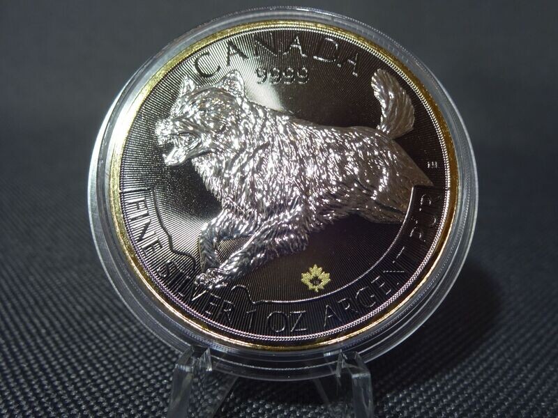Silbermünze Kanada 2018 5 Dollars Golden Enigma Special Edition Predator Wolf Ruthenium Platin Gilded 1 Oz Unze Silbermünze Kanada 2018 5 Dollars Golden Enigma Special Edition Predator Wolf Ruthenium Platin Gilded 1 Oz Unze