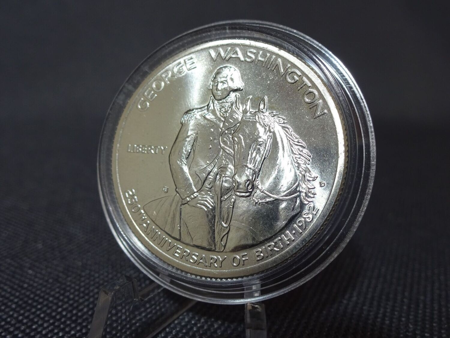 Silbermünze USA 1982 Half 1/2 Dollar 250. Geburtstag George Washington Erhaltung