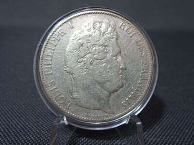 Silbermünze Frankreich 1845 5 Francs König Roi Louis Philippe