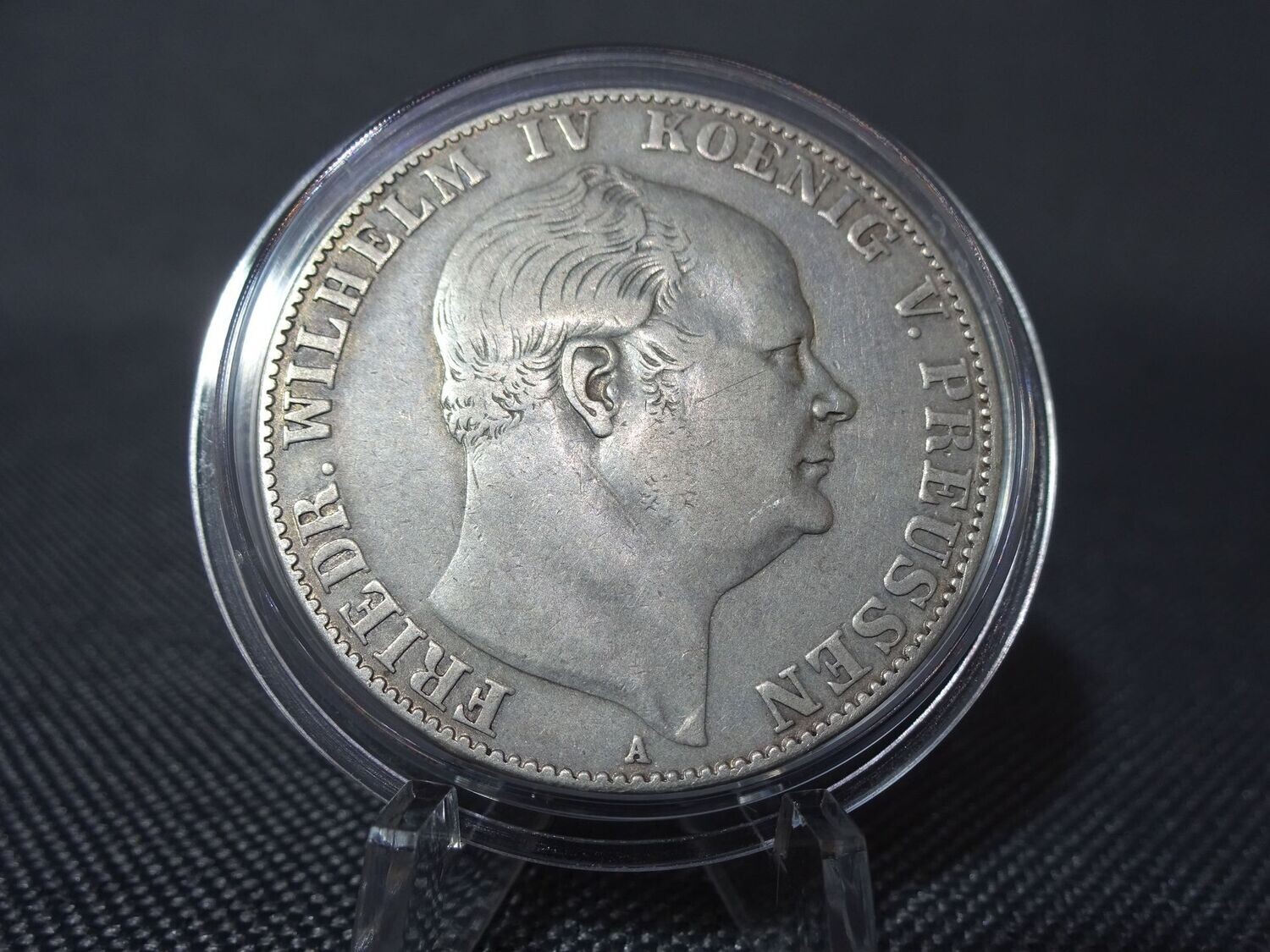 Silbermünze 1860 1 Taler Altdeutschland Preussen Vereinstaler König Friedrich Wilhelm IV.
