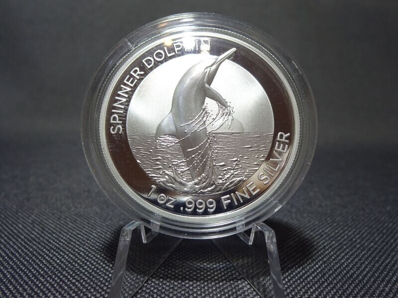 Silbermünze Australien 2020 1 Dollar Spinner Dolphin Delfin 1 Oz Unze Silbermünze Australien 2020 1 Dollar Spinner Dolphin Delfin 1 Oz Unze