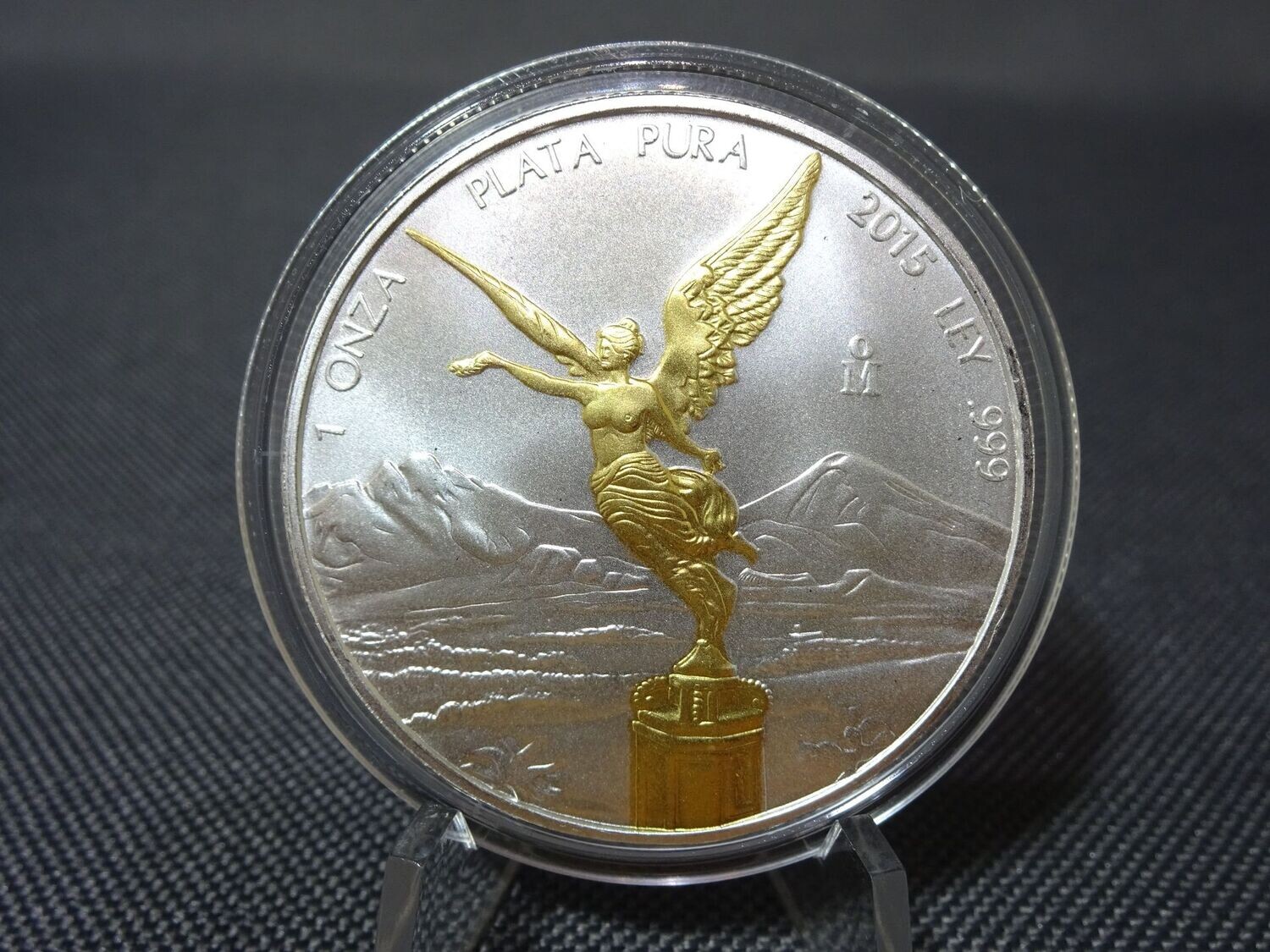 Silbermünze Mexiko 2015 Libertad Teilvergoldung Gilded 1 Oz Unze