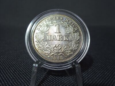 Silbermünze Deutsches Kaiserreich 1915 G 1 Mark Patina Erhaltung!