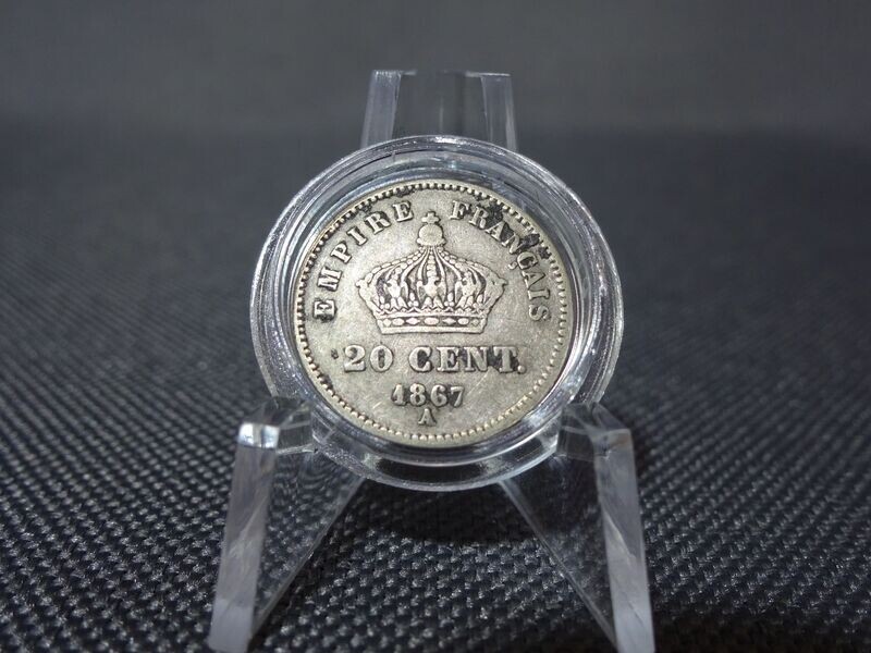 Silbermünze Frankreich 1867 A 20 Centimes Napoleon III.