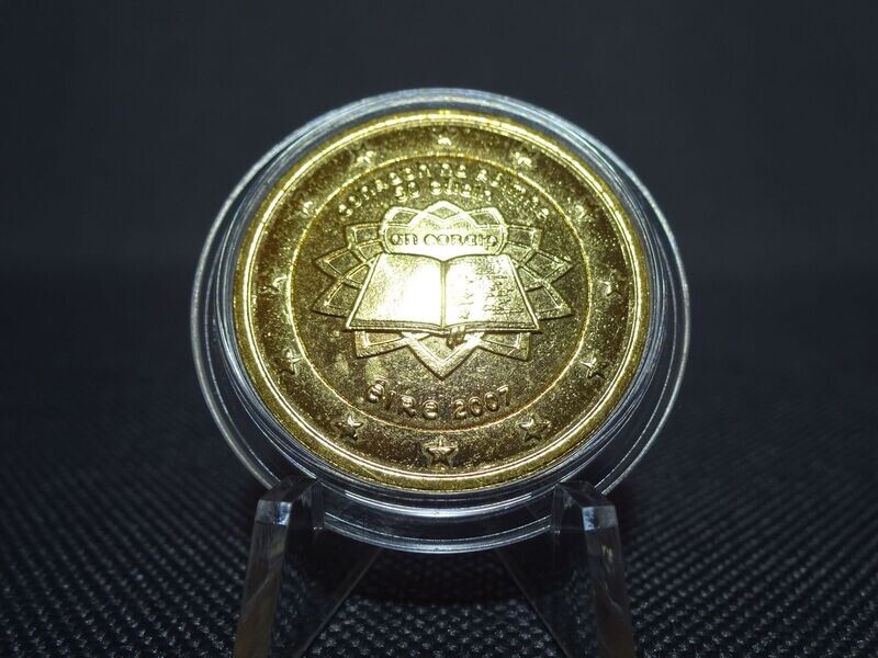 Münze Irland 2007 2 Euro Römische Verträge Vergoldet Vollvergoldung