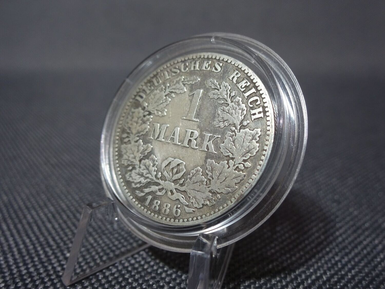 Silbermünze Deutsches Kaiserreich 1886 E 1 Mark Dresden