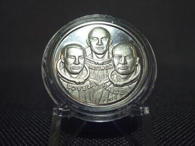 Silbermedaille Apollo XIII 13 Astronauten Mond Raumfahrt PP Proof