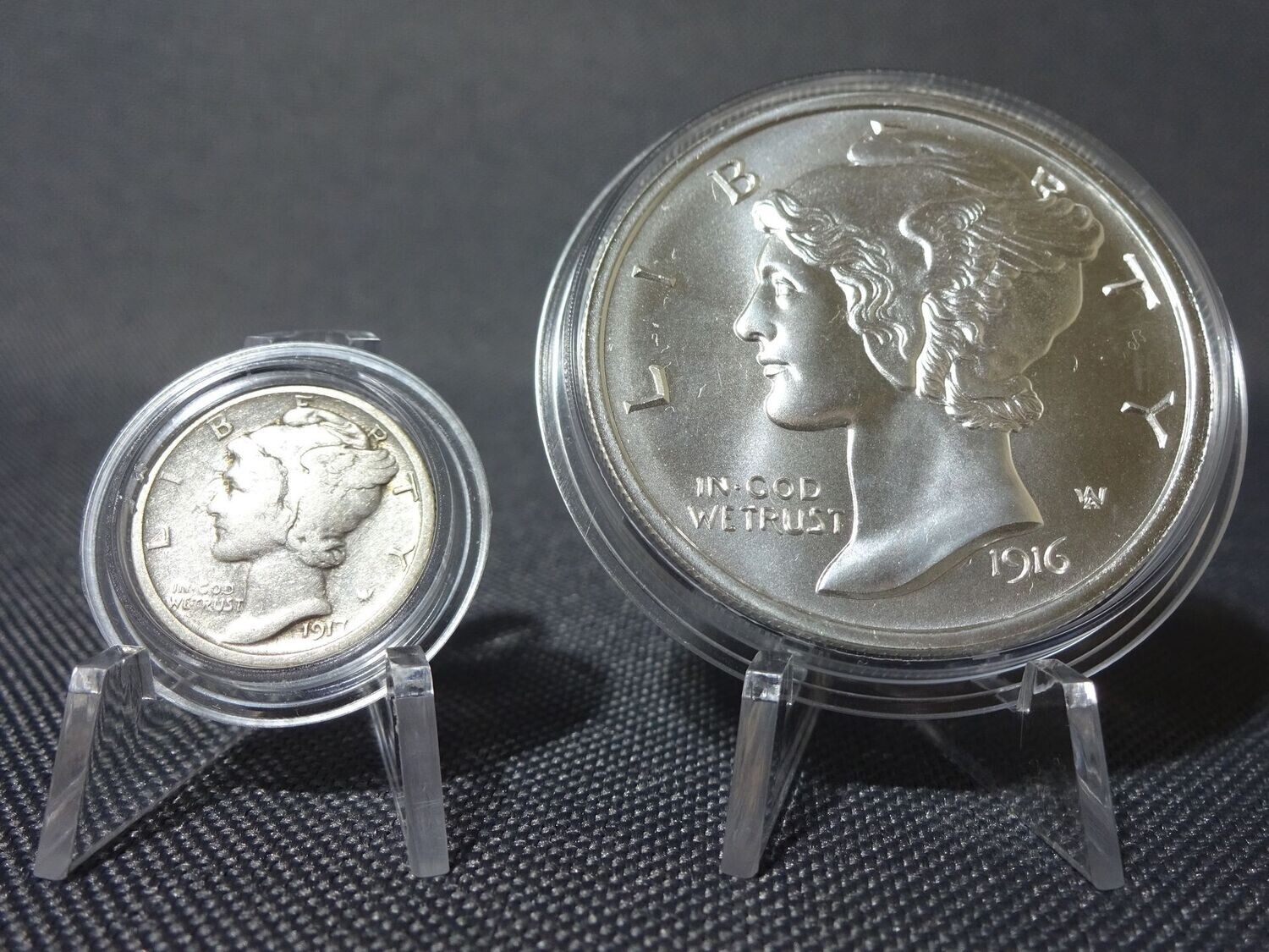 Silbermünze Set USA 1917 1 Mecury Dime Liberty Silbermedaille 1 Oz Unze