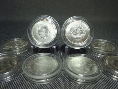 Silbermünze Cook Islands 2012 10 Cents Bounty Segelschiff 1/10 Oz Unze