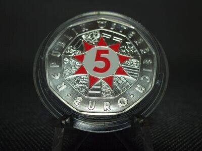 Silbermünze Österreich 2008 5 Euro Fussball Farbe Koloriert Silbermünze Österreich 2008 5 Euro Fussball Farbe Koloriert