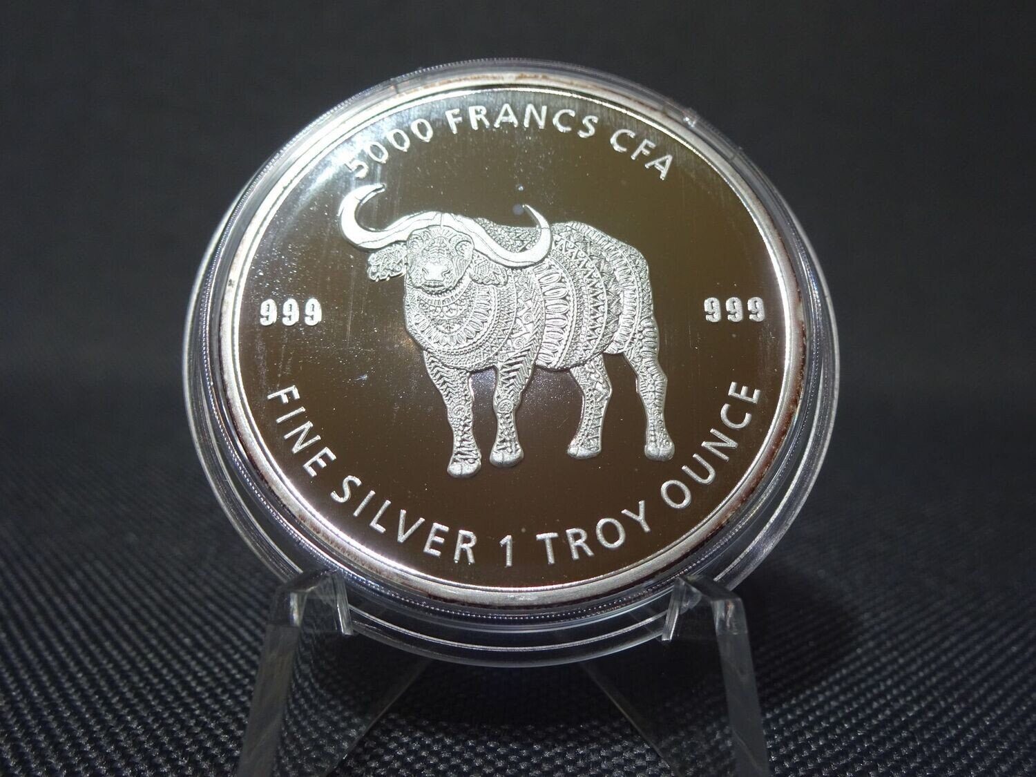 Silbermünze Tschad 2020 5000 Francs Mandala Ochse 1 Oz Unze