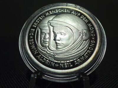 Silbermedaille Apollo 11 Raumfahrt Mondlandung Armstrong Astronaut Adler PP Proof